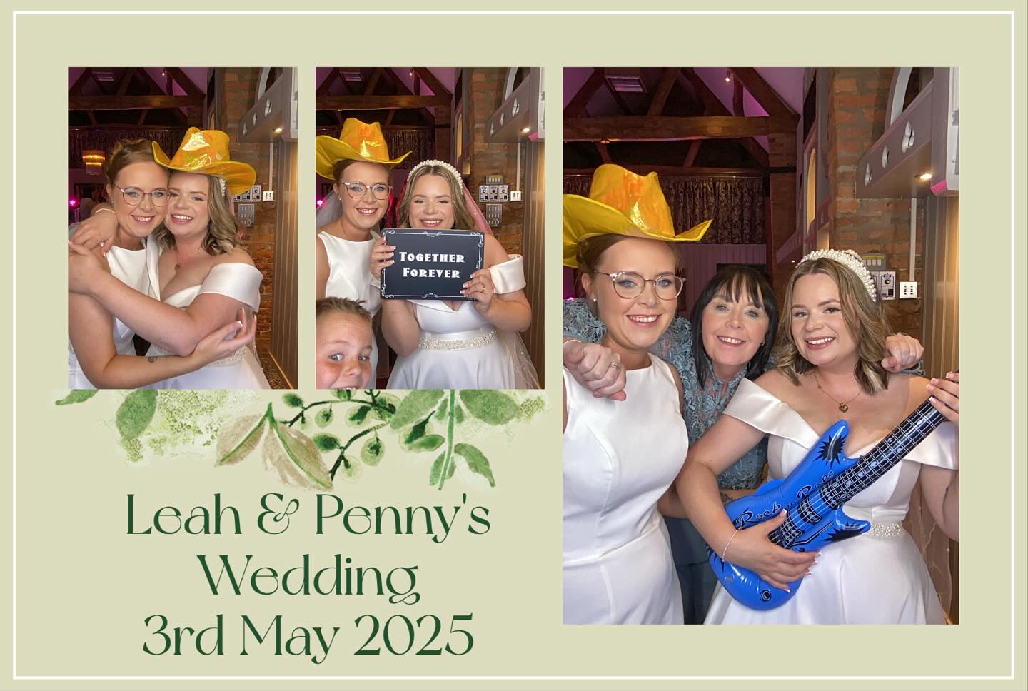 Congratulations to Leah & Penny who hired our vintage digital pod on Saturday ❤️🥂